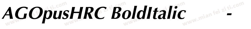 AGOpusHRC BoldItalic 语言英文字体转换